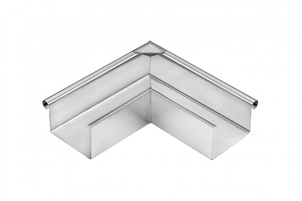 Rinnenwinkel-Außeneck 400/90° Kastenform Zink| GRÖMO® - 1