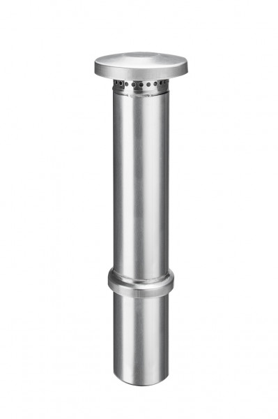 Dunstrohr mit Dunsthut 120 Zink| GRÖMO® - 1
