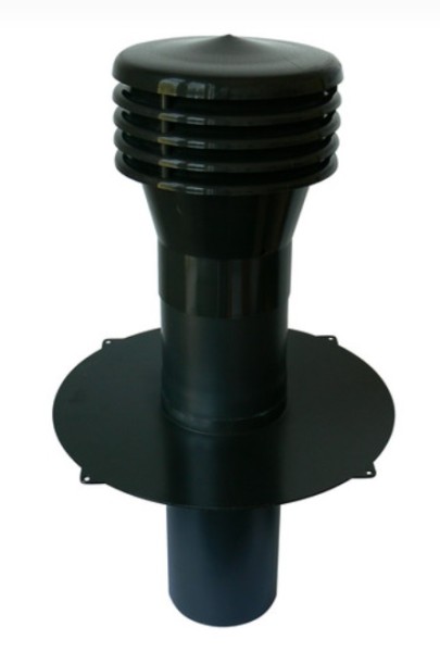 Wohnraumlüfter Oberteil DN 160 Hart-PVC Flansch - 1