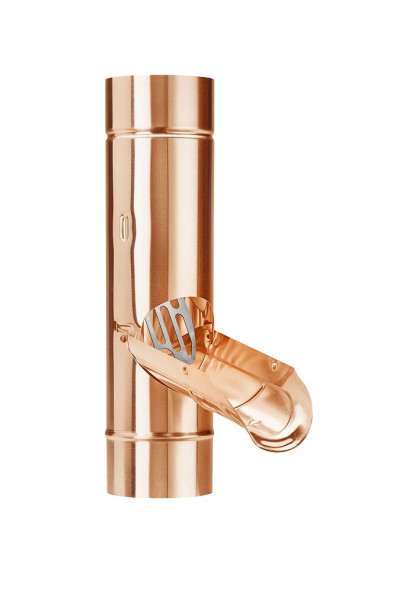 Regenwasserklappe mit Edelstahl-Sieb 80 Kupfer| GRÖMO® - 1