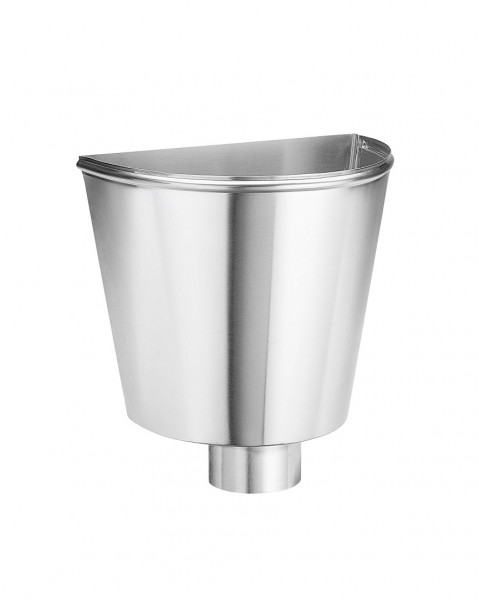 Wasserfangkasten wandanliegend halbrund 80 Zink | GRÖMO® - 1