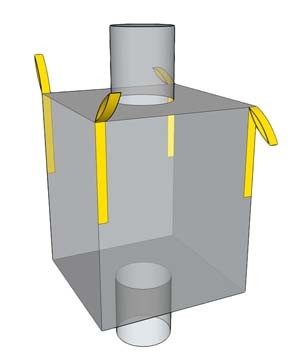 Big Bag 100x100x180cm, formstabil, 1.250 kg - 1