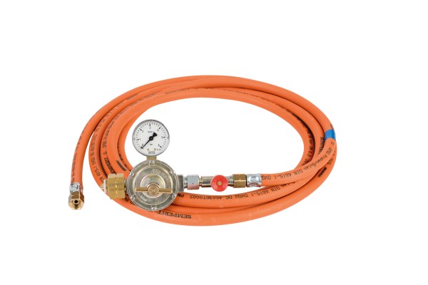 10 m HD-Schlauch 6,3 x 5 mm mit verstellbarem Regler, Manometer und SBS - 1