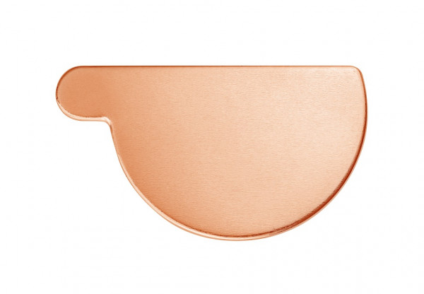 Rinnenboden halbrund rechts 250 Kupfer| GRÖMO® - 1