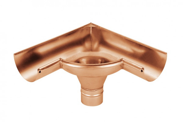 Rinnenerweiterung Inneneckform für halbrunde Rinne 333/100 Kupfer| GRÖMO® - 1
