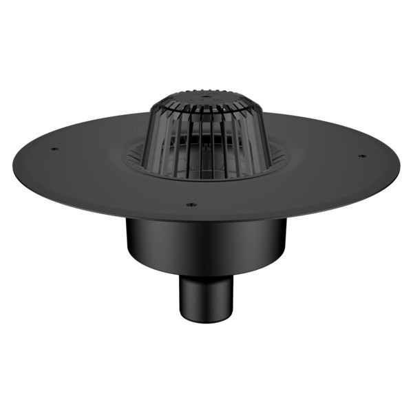 Dachablauf + Lüfteruntert. DN75 Klemm- + Schweißflansch - 1