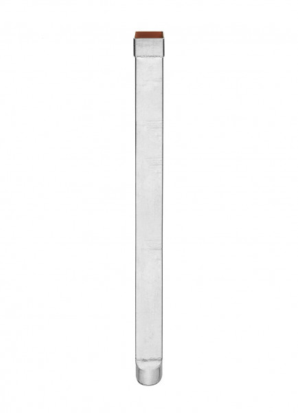 Standrohr quadratisch 1,5 m ohne Reinigungsdeckel 100x100 Stahl verzinkt | GRÖMO® - 1