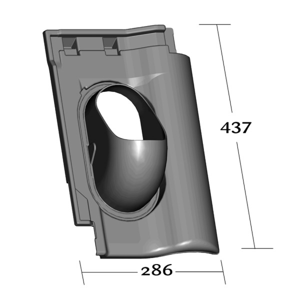BRAAS RUBIN 11V, Grundplatte ohne Rohr - 1