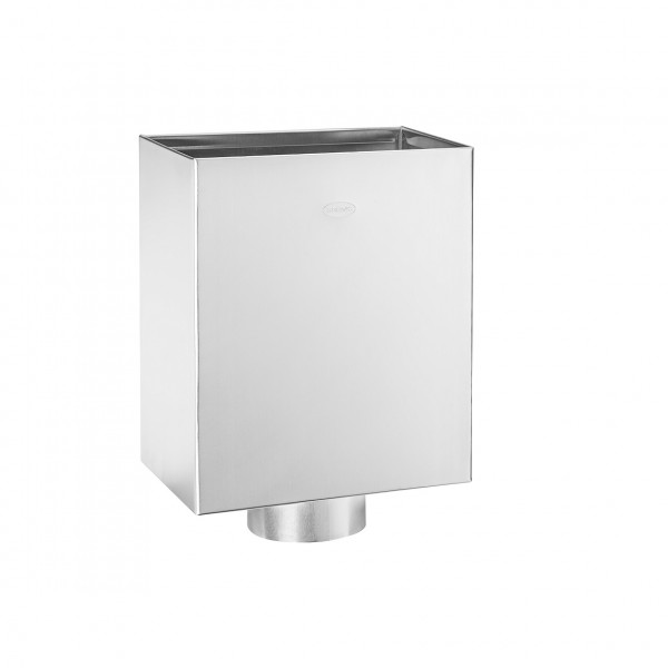 Flachdach-Wasserfangkasten klein ohne Zulauf 100 Uginox Patina K41 | GRÖMO® - 1