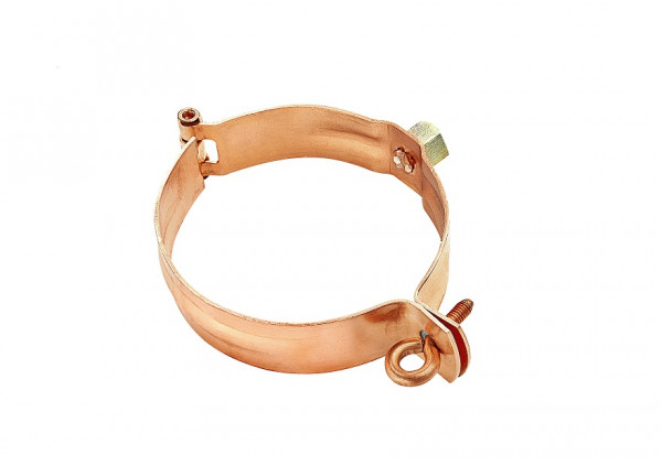 Fallrohrschelle 120 mit Gewindemutter M10 Kupfer| GRÖMO® - 1