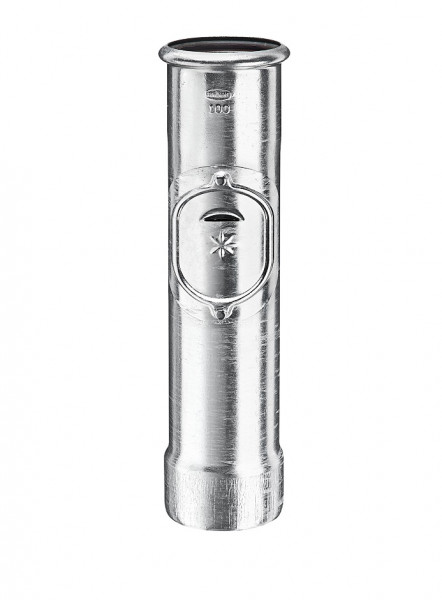 Standrohr 0,5m mit Sicherheitsüberlauf im Reinigungsdeckel 80 Stahl verzinkt| GRÖMO® - 1