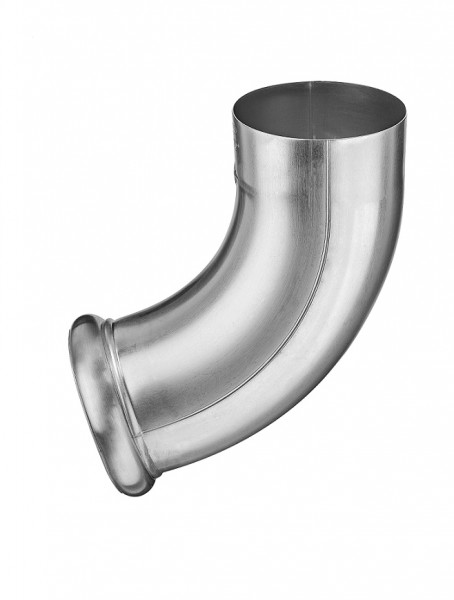 Rohrbogen mit Wulst 100/ 72° Zink| GRÖMO® - 1