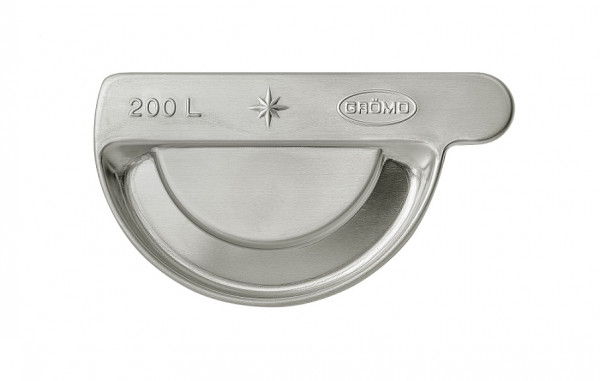 Steckrinnenboden halbrund links 333 Quartz Zink| GRÖMO® - 1