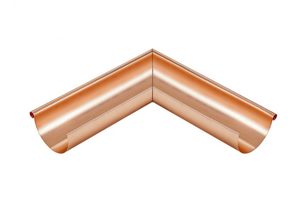 Rinnenwinkel-Außeneck 333/90° halbrund 500mm Kupfer | GRÖMO® - 1