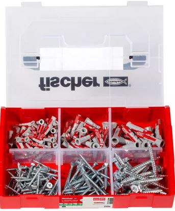 fischer L-BOXX mini DuoPower + Schraube (210 Teile) - 1