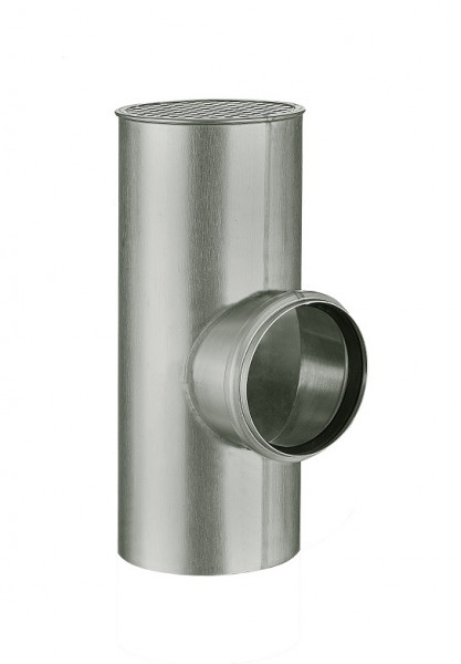 Flachdach-Abzweig 75/100 Quartz Zink vorbewittert | GRÖMO® - 1