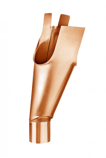 Gelenkstutzen für halbrunde Rinnen 333/100/1250 Kupfer| GRÖMO® - 1