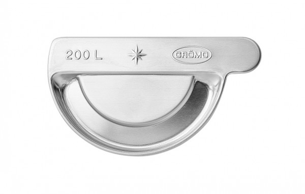 Steckrinnenboden halbrund links 250 Aluminium| GRÖMO® - 1