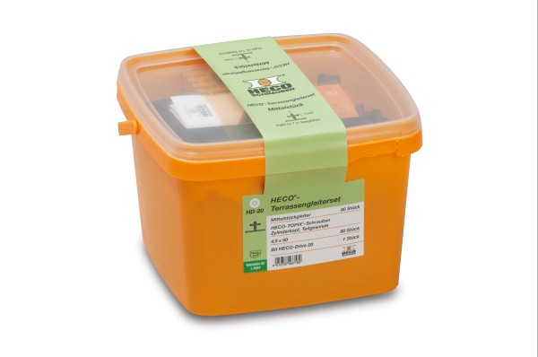 HECO-Terrassengleiterset, 80 x Mittelst., 80 x HT-Terrassengleiterschr. - 1