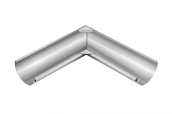 Rinnenwinkel-Inneneck 400/90° halbrund 500mm Zink | GRÖMO® - 1