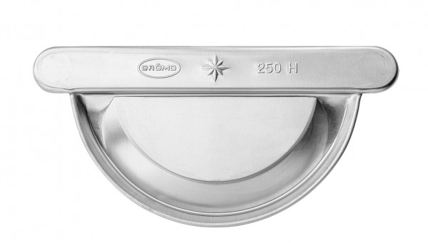 Rinnenboden halbrund universal hoch 333 Aluminium| GRÖMO® - 1