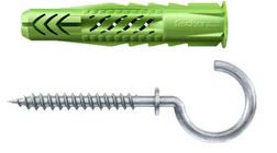 fischer Universaldübel UX Green 10 x 60 R RH mit Rand, Rundhaken (Inhalt: 2 Stück) - 1