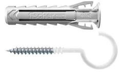 fischer Spreizdübel SX Plus 10 x 50 RH mit Rundhaken, nylonbeschichtet (Inhalt: 2 Stück) - 1