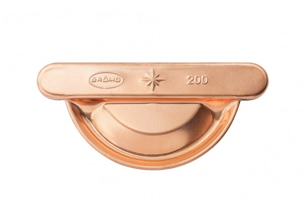 Rinnenboden halbrund universal 200 Kupfer| GRÖMO® - 1