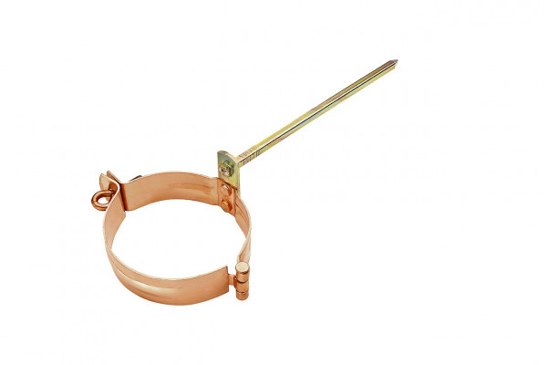 Fallrohrschelle 120 mit Schlagstift 200mm Kupfer| GRÖMO® - 1
