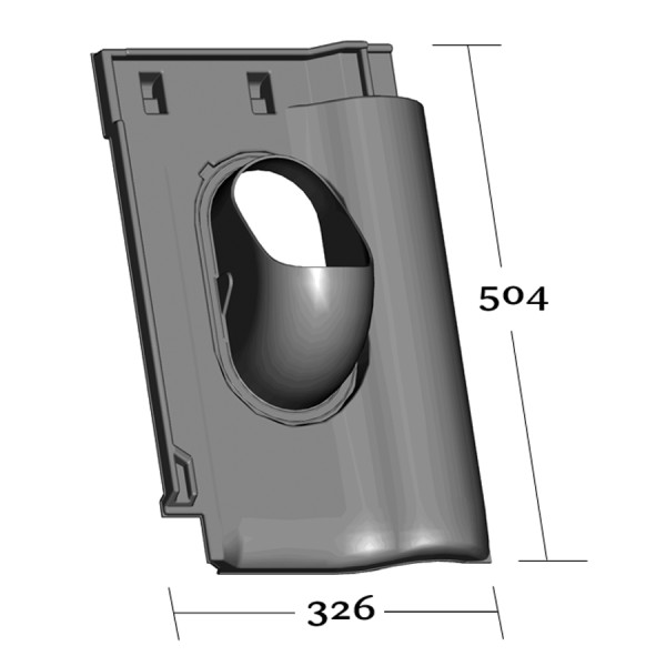 CREATON BALANCE NUANCE schwarz, Grundplatte ohne Rohr - 1