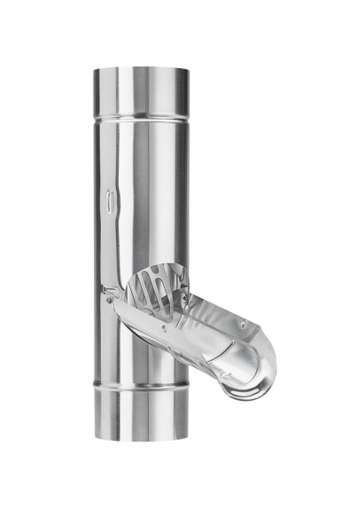 Regenwasserklappe mit Edelstahl-Sieb 100 Stahl verzinkt | GRÖMO® - 1