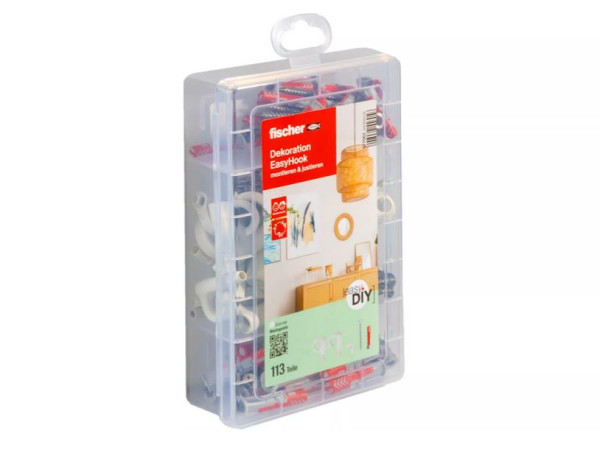 fischer EasyDIY Box Dekoration EasyHook + Schraube (113 Teile) - 1