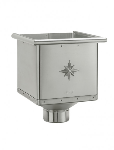 Wasserfangkasten kubisch 80 Quartz Zink vorbewittert | GRÖMO® - 1