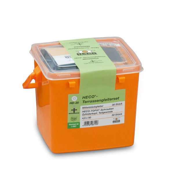 HECO-Terrassengleiterset, 30 x Mittelst., 30 x HT-Terrassengleiterschr. - 1