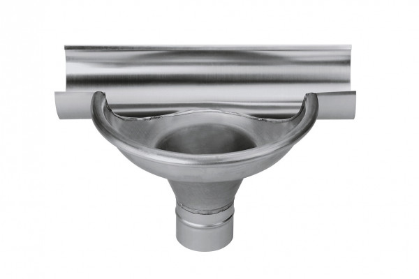 Rinnenerweiterung Schalenform für halbrunde Rinne 333/100 Zink | GRÖMO® - 1