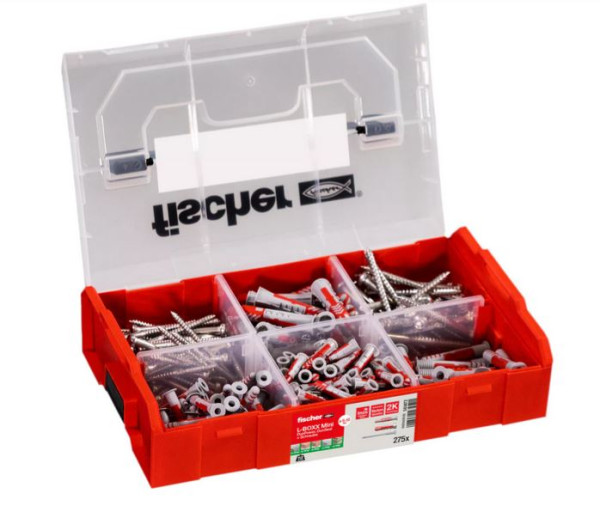 fischer L-BOXX mini DuoPower und DuoSeal + Schraube (275 Teile) - 1