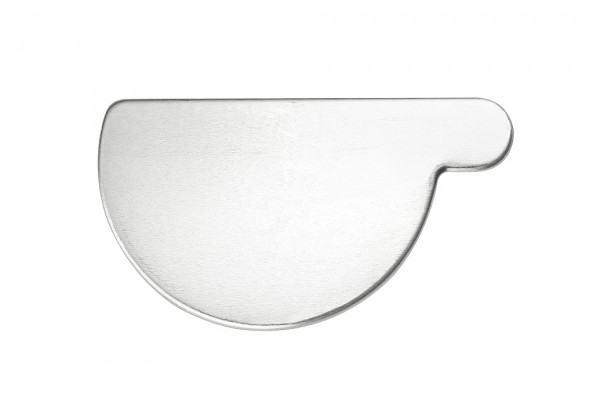 Rinnenboden halbrund links 333 Zink| GRÖMO® - 1