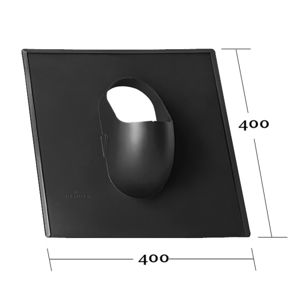 SCHIEFER 40 x 40 , Grundplatte ohne Rohr, mit Aufkantung - 1