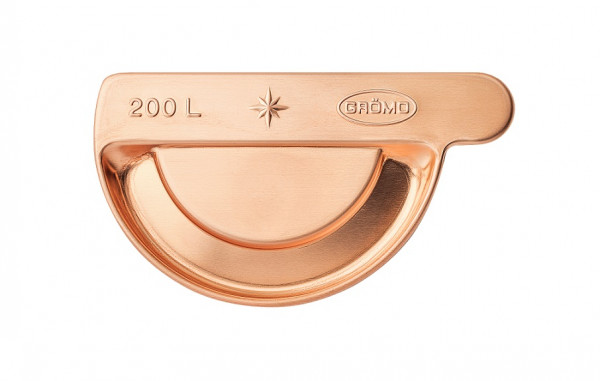 Steckrinnenboden halbrund links 200 Kupfer| GRÖMO® - 1