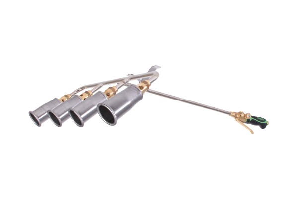 Mehrflammenbrenner M4 - Heizleistung 178,4 kW - 4 x Ø 45 mm Flammenbecher - 800 mm Gesamtlänge - 1