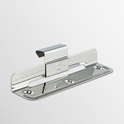 V2A Langschiebehafte Nr. 6 Falzhöhe 25 mm, mit vertieften Löchern - 1