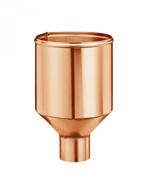 Wasserfangkasten Trichterform zylindrisch 80 Kupfer| GRÖMO® - 1
