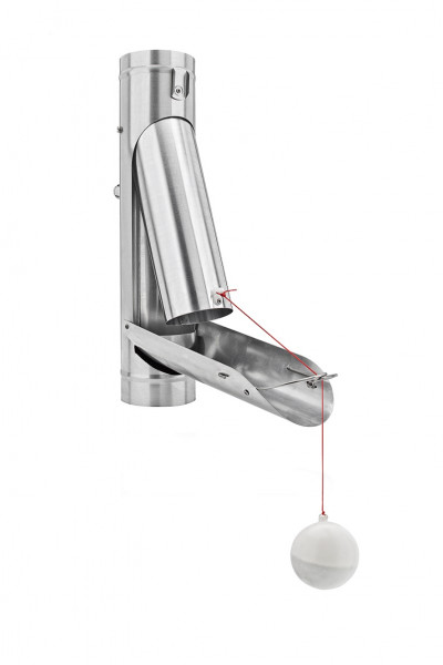 Regenwasserklappe mit Kugel automatisch 87 Zink | GRÖMO® - 1