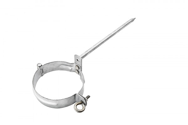 Fallrohrschelle 76 mit Schlagstift 200mm Stahl verzinkt| GRÖMO® - 1