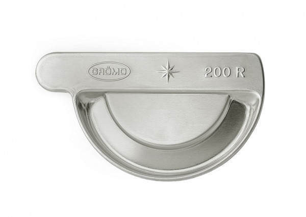 Steckrinnenboden halbrund rechts 280 Quartz Zink | GRÖMO® - 1