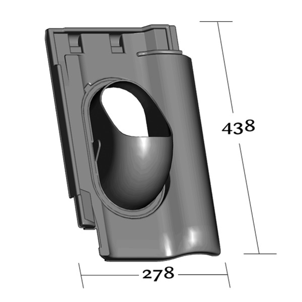 BRAAS RUBIN 13V, Grundplatte ohne Rohr - 1