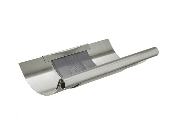 Rinnen-Dilatation mit Blende halbrund 280 Quartz Zink | GRÖMO® - 1