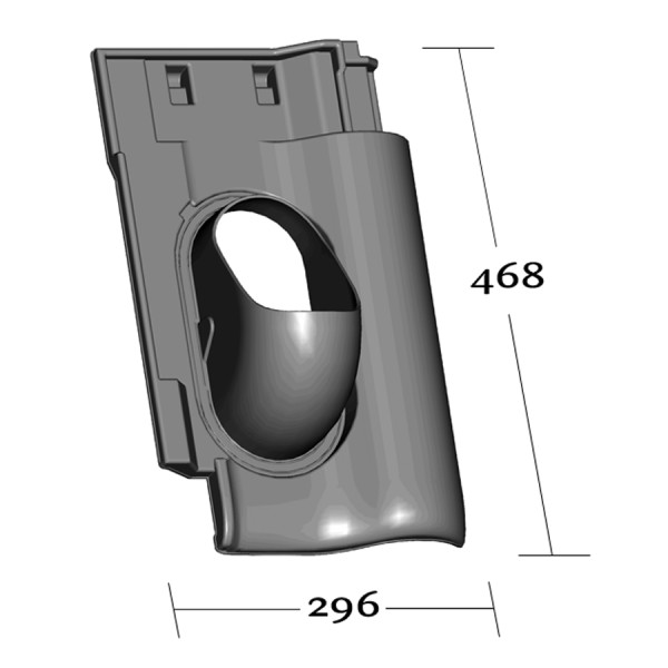 Ergoldsbacher E 58 SL anthr. eng., Grundplatte ohne Rohr - 1