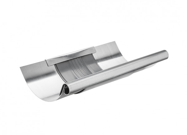 Rinnen-Dilatation mit Blende halbrund 280 Aluminium| GRÖMO® - 1