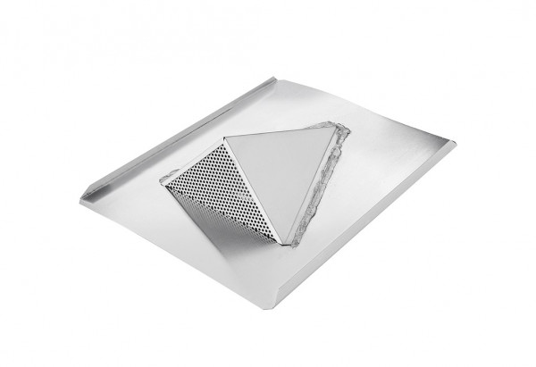 Dachlüfter Spitzgaube Dreikant mit Grundplatte300/400 Zink| GRÖMO® - 1